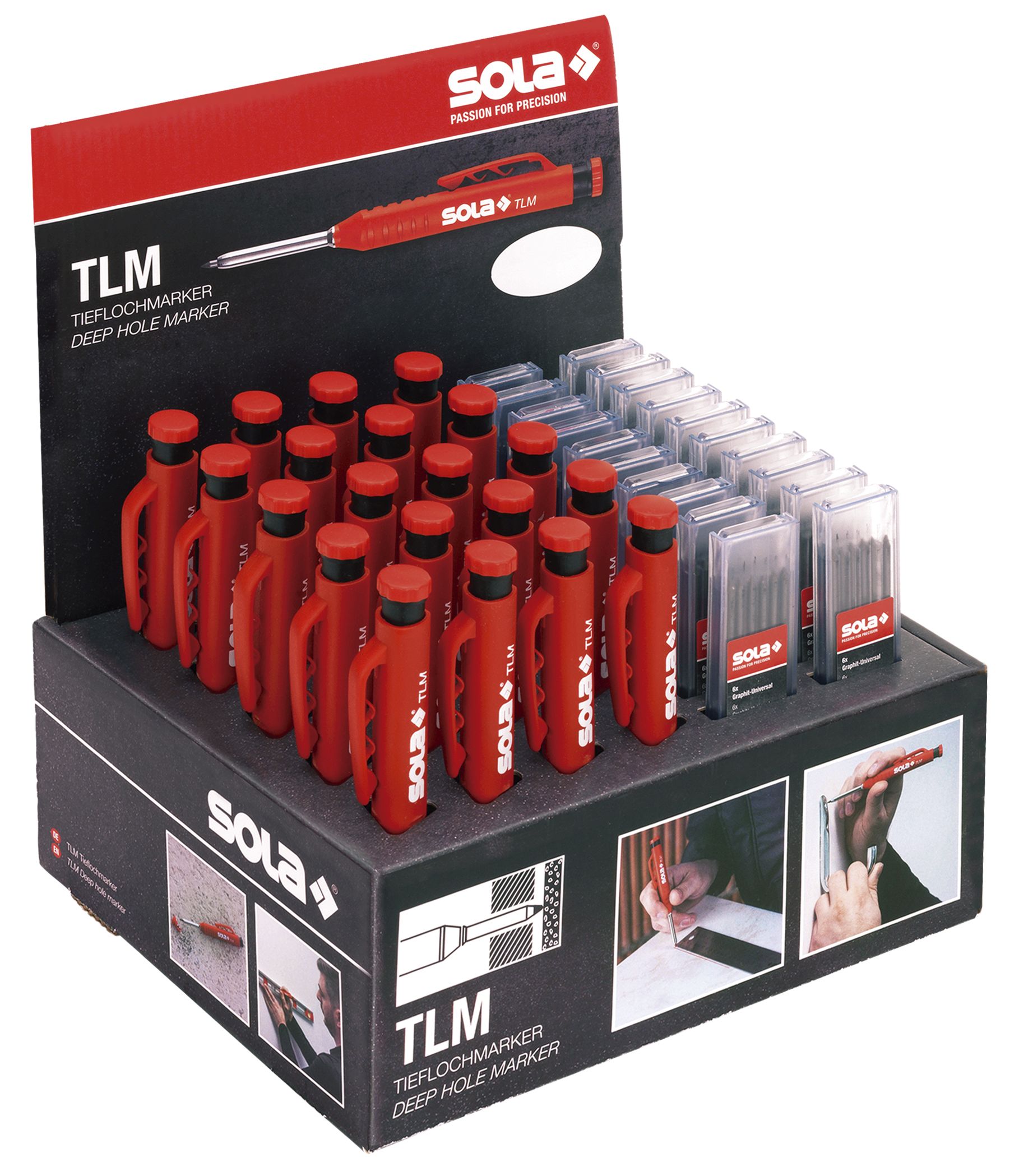 Expositor lápiz / marcador para agujeros profundos TLM